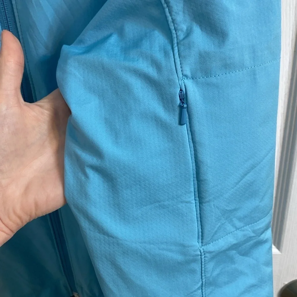 L.L. Bean Light Blue Nylon Hiking Running Jacket Womens Size Medium Fall Outdoor - Picture 7 of 10